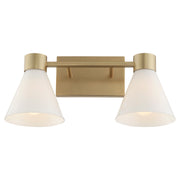 Quorum Home Quorum - 5119-2-80 - Two Light Vanity - Aged Brass w/ Gloss Opal