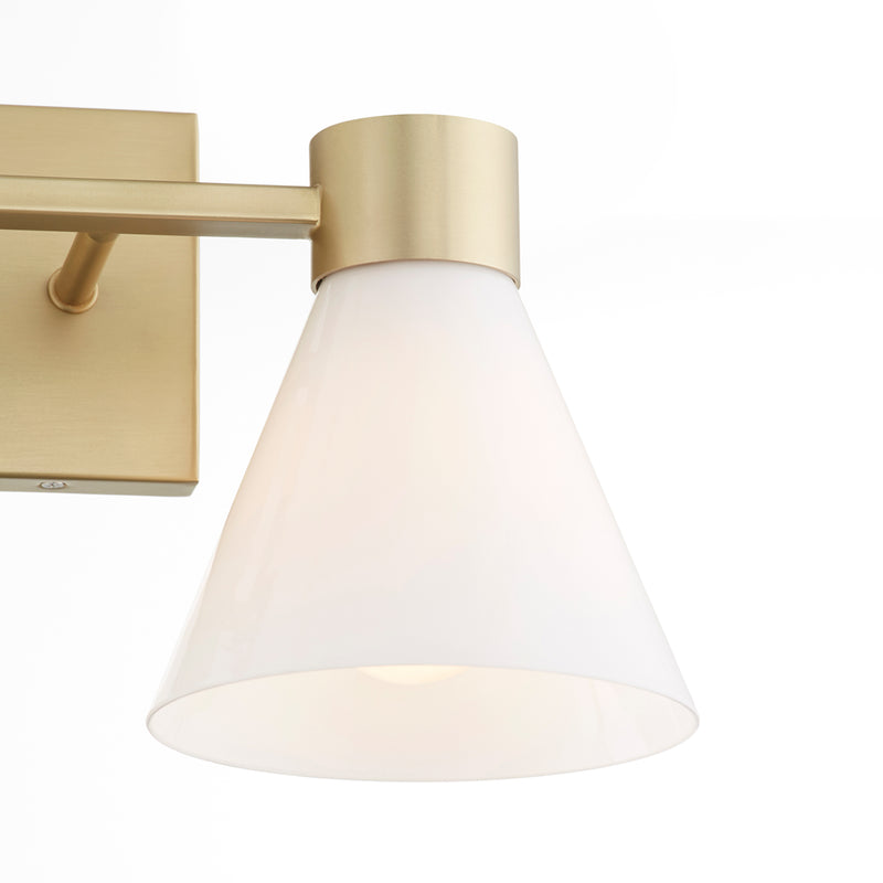 Quorum Home Quorum - 5119-2-80 - Two Light Vanity - Aged Brass w/ Gloss Opal