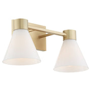 Quorum Home Quorum - 5119-2-80 - Two Light Vanity - Aged Brass w/ Gloss Opal
