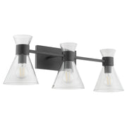 Quorum Home Quorum - 5119-3-259 - Three Light Vanity - Matte Black w/ Clear Glass