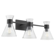 Quorum Home Quorum - 5119-3-259 - Three Light Vanity - Matte Black w/ Clear Glass