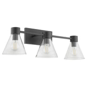 Quorum Home Quorum - 5119-3-259 - Three Light Vanity - Matte Black w/ Clear Glass