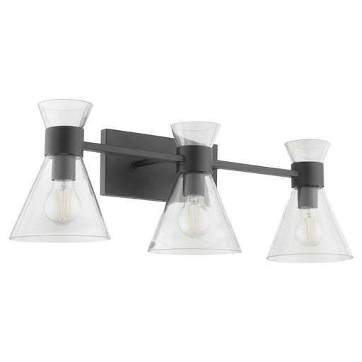 Quorum Home Quorum - 5119-3-259 - Three Light Vanity - Matte Black w/ Clear Glass
