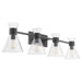 Quorum Home Quorum - 5119-4-259 - Four Light Vanity - Matte Black w/ Clear Glass