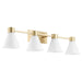 Quorum Home Quorum - 5119-4-80 - Four Light Vanity - Aged Brass w/ Gloss Opal