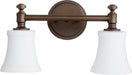 Quorum Home Quorum - 5122-2-186 - Two Light Vanity - Oiled Bronze w/ Satin Opal