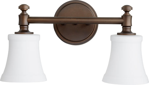 Quorum Home Quorum - 5122-2-186 - Two Light Vanity - Oiled Bronze w/ Satin Opal
