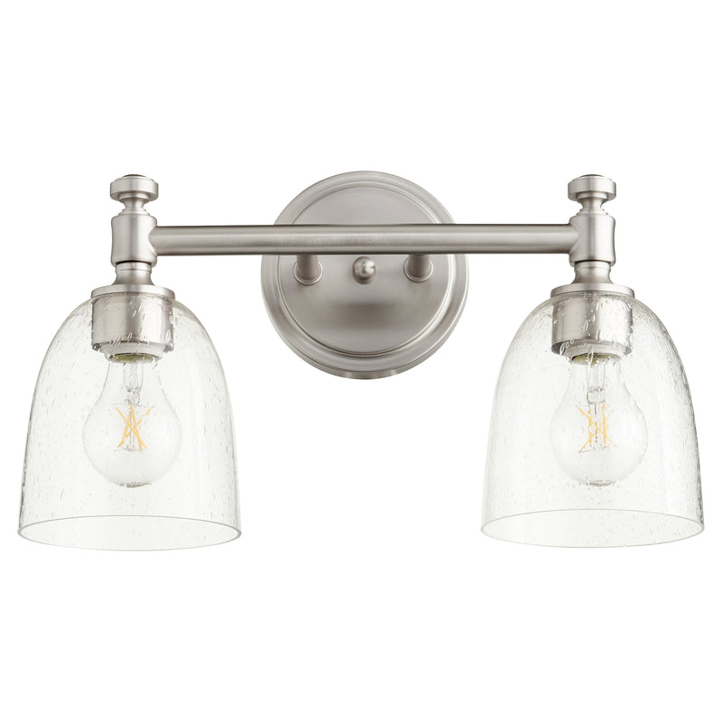 Quorum Home Quorum - 5122-2-265 - Two Light Vanity - Satin Nickel w/ Clear/Seeded