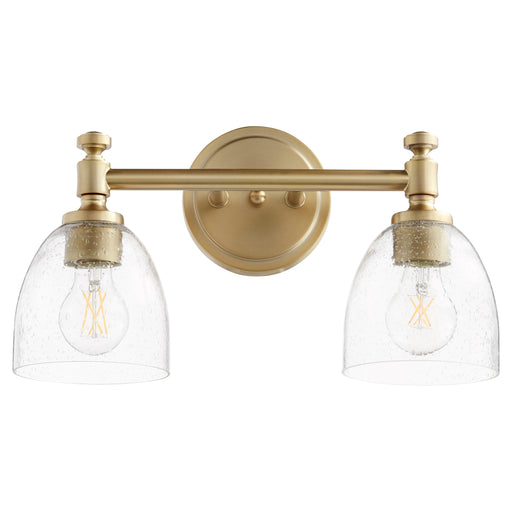 Quorum Home Quorum - 5122-2-280 - Two Light Vanity - Aged Brass w/ Clear/Seeded