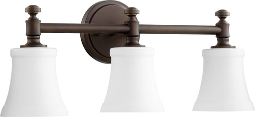 Quorum Home Quorum - 5122-3-186 - Three Light Vanity - Oiled Bronze w/ Satin Opal