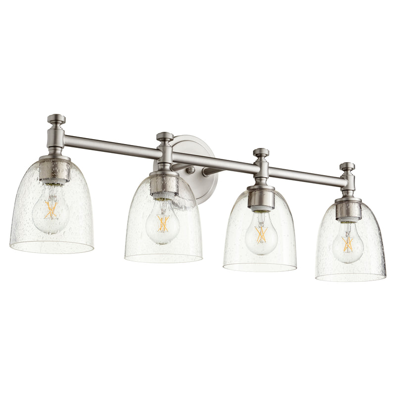 Quorum Home Quorum - 5122-4-265 - Four Light Vanity - Satin Nickel w/ Clear/Seeded