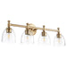 Quorum Home Quorum - 5122-4-280 - Four Light Vanity - Aged Brass w/ Clear/Seeded