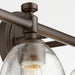 Quorum Home Quorum - 5122-4-286 - Four Light Vanity - Oiled Bronze w/ Clear/Seeded