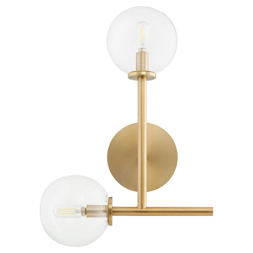 Quorum Home Quorum - 5132-2-80 - Two Light Wall Mount - Aged Brass