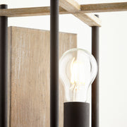 Quorum Home Quorum - 5134-1-69 - One Light Wall Mount - Textured Black w/ Weathered Oak Finish