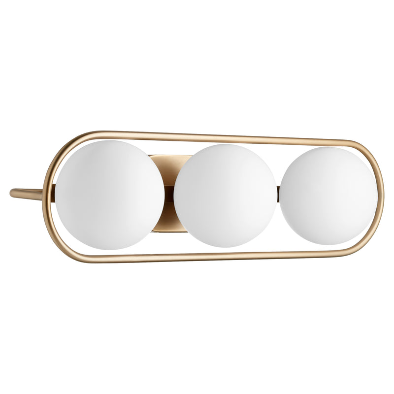 Quorum Home Quorum - 5137-3-80 - Three Light Vanity - Aged Brass