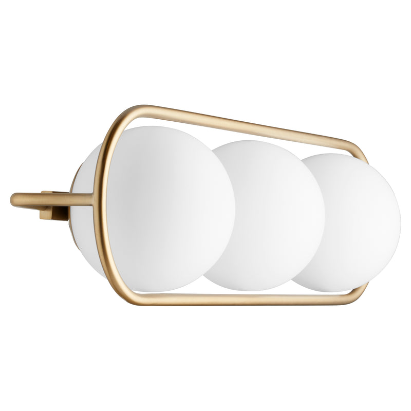 Quorum Home Quorum - 5137-3-80 - Three Light Vanity - Aged Brass