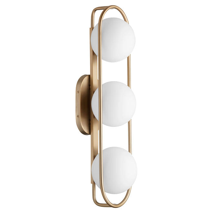 Quorum Home Quorum - 5137-3-80 - Three Light Vanity - Aged Brass