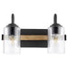 Quorum Home Quorum - 5140-2-69 - Two Light Vanity - Textured Black w/ Driftwood finish