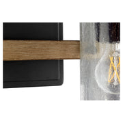 Quorum Home Quorum - 5140-2-69 - Two Light Vanity - Textured Black w/ Driftwood finish
