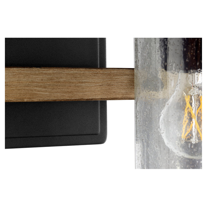Quorum Home Quorum - 5140-2-69 - Two Light Vanity - Textured Black w/ Driftwood finish