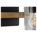 Quorum Home Quorum - 5140-2-69 - Two Light Vanity - Textured Black w/ Driftwood finish