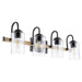 Quorum Home Quorum - 5140-4-69 - Four Light Vanity - Textured Black w/ Driftwood finish