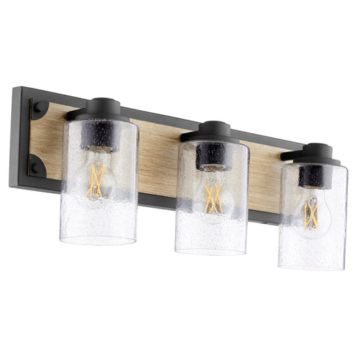 Quorum Home Quorum - 5143-3-69 - Three Light Vanity - Textured Black w/ Driftwood finish