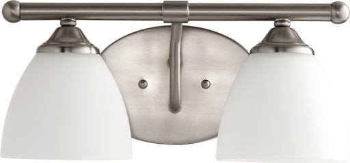 Quorum Home Quorum - 5150-2-65 - Two Light Vanity - Satin Nickel w/ Satin Opal
