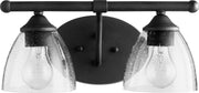 Quorum Home Quorum - 5150-2-69 - Two Light Vanity - Textured Black w/ Clear/Seeded