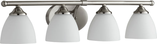 Quorum Home Quorum - 5150-4-65 - Four Light Vanity - Satin Nickel w/ Satin Opal