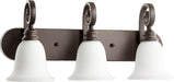 Quorum Home Quorum - 5154-3-186 - Three Light Vanity - Oiled Bronze w/ Satin Opal