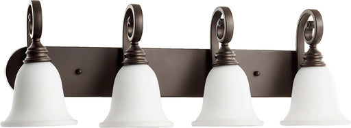 Quorum Home Quorum - 5154-4-186 - Four Light Vanity - Oiled Bronze w/ Satin Opal