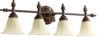 Quorum Home Quorum - 5157-4-44 - Four Light Vanity - Toasted Sienna With Mystic Silver