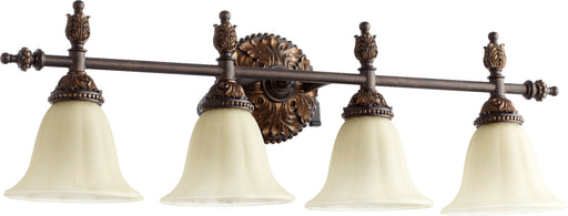 Quorum Home Quorum - 5157-4-44 - Four Light Vanity - Toasted Sienna With Mystic Silver