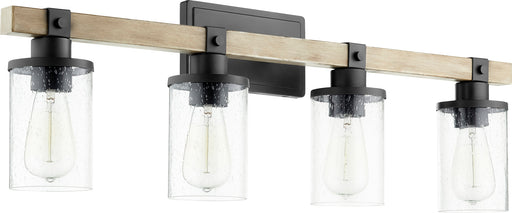 Quorum Home Quorum - 5189-4-69 - Four Light Vanity - Textured Black w/ Driftwood finish