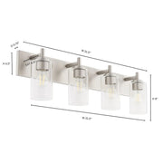 Quorum Home Quorum - 5200-4-65 - Four Light Vanity - Satin Nickel