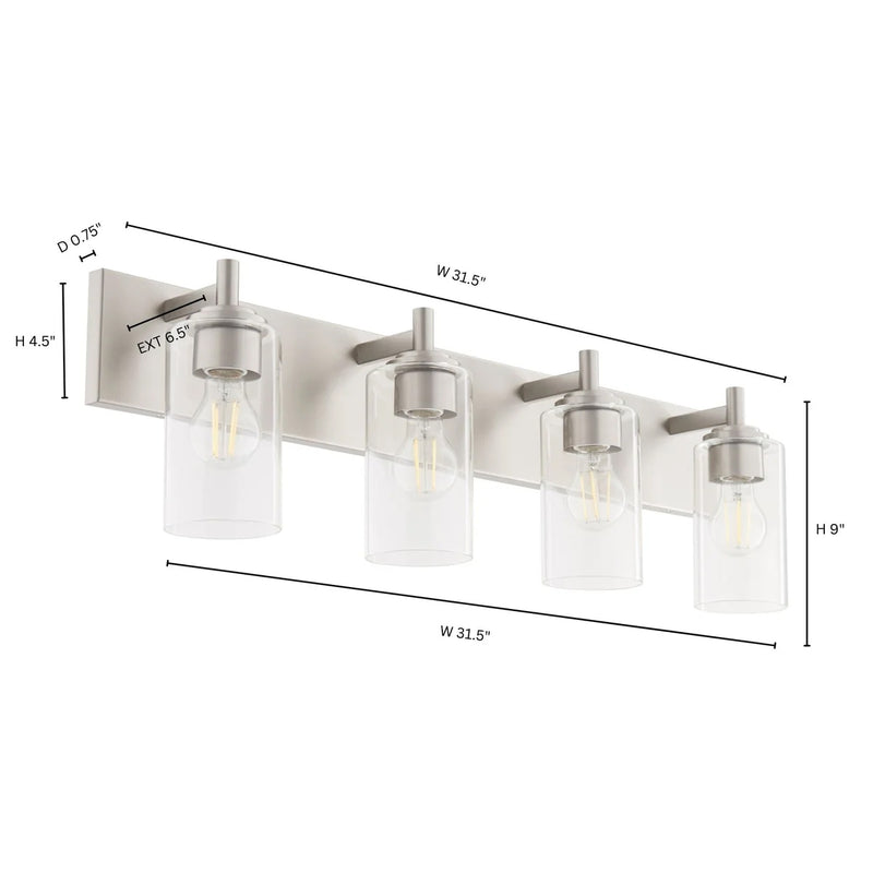 Quorum Home Quorum - 5200-4-65 - Four Light Vanity - Satin Nickel