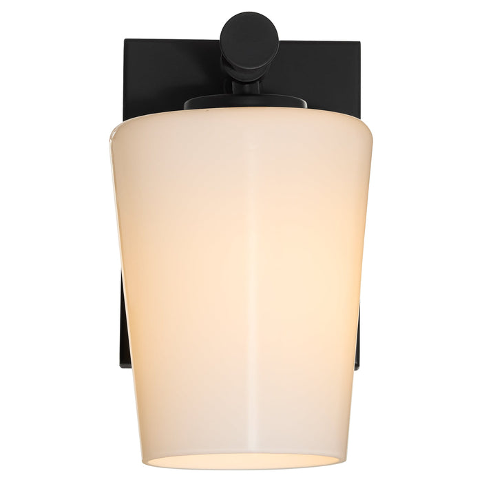 Goodwin 1 Light Wall Mount W/ Opal - Matte Black