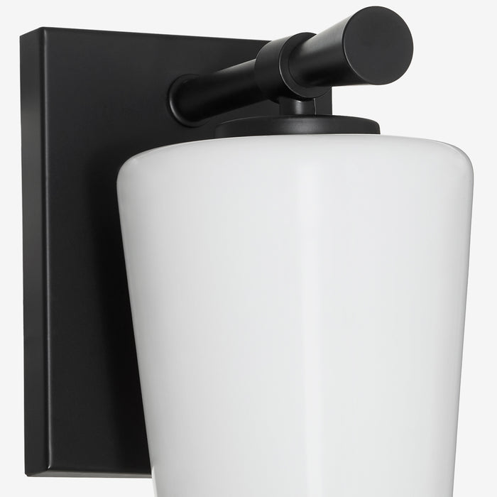 Goodwin 1 Light Wall Mount W/ Opal - Matte Black