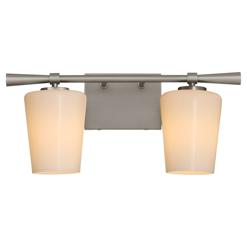 Goodwin 2 Light Vanity W/ Opal - Satin Nickel
