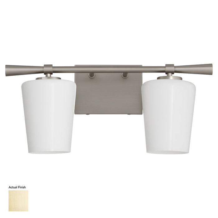 Goodwin 2 Light Vanity W/ Opal - Aged Brass