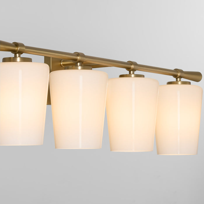 Goodwin 4 Light Vanity W/ Opal - Aged Brass
