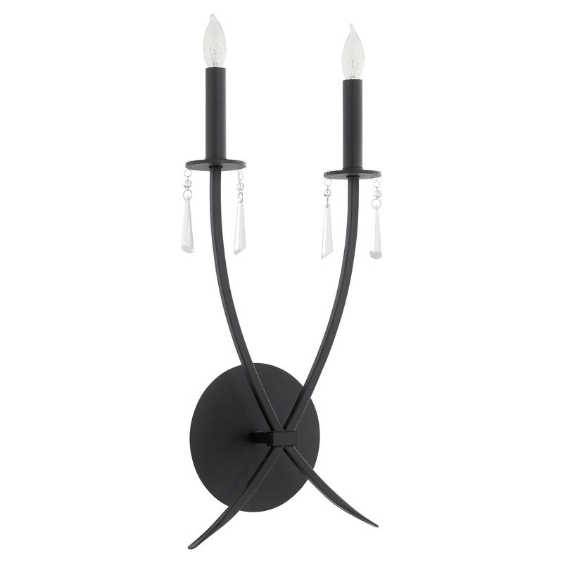 Quorum Home Quorum - 521-2-59 - Two Light Wall Mount - Matte Black