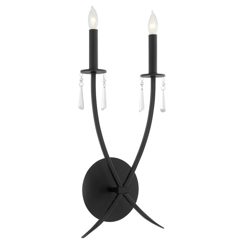 Quorum Home Quorum - 521-2-59 - Two Light Wall Mount - Matte Black