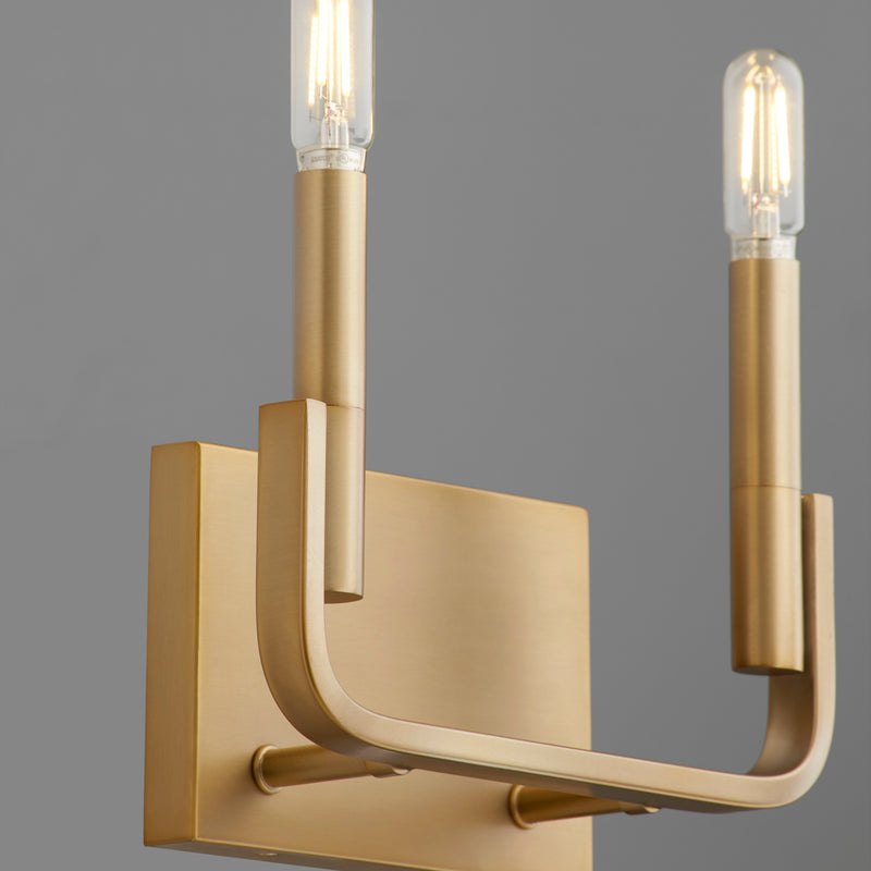 Quorum Home Quorum - 5210-2-80 - Two Light Wall Mount - Aged Brass