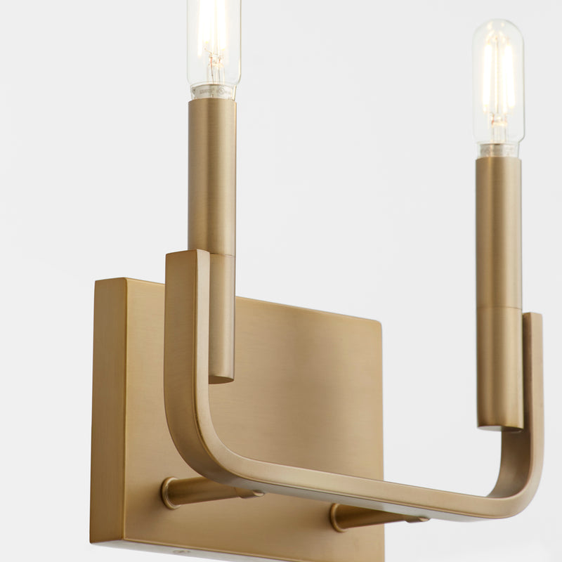 Quorum Home Quorum - 5210-2-80 - Two Light Wall Mount - Aged Brass