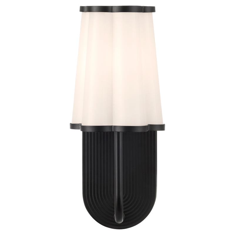 Belinder 1 Light Scalloped Wall Mount  - Matte Black