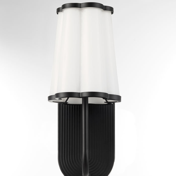 Belinder 1 Light Scalloped Wall Mount  - Matte Black