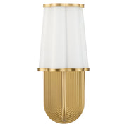 Belinder 1 Light Scalloped Wall Mount  - Aged Bras